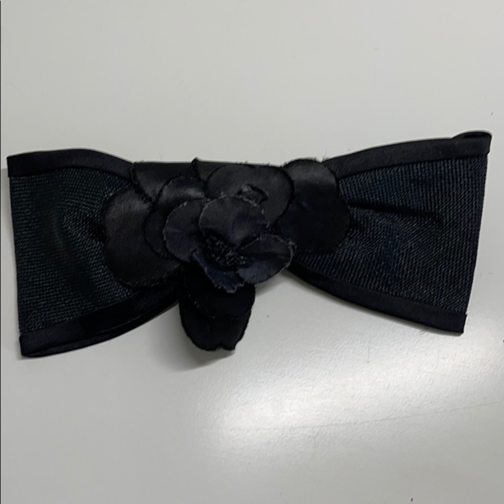 Chanel Hair Bow Clip with Camelia